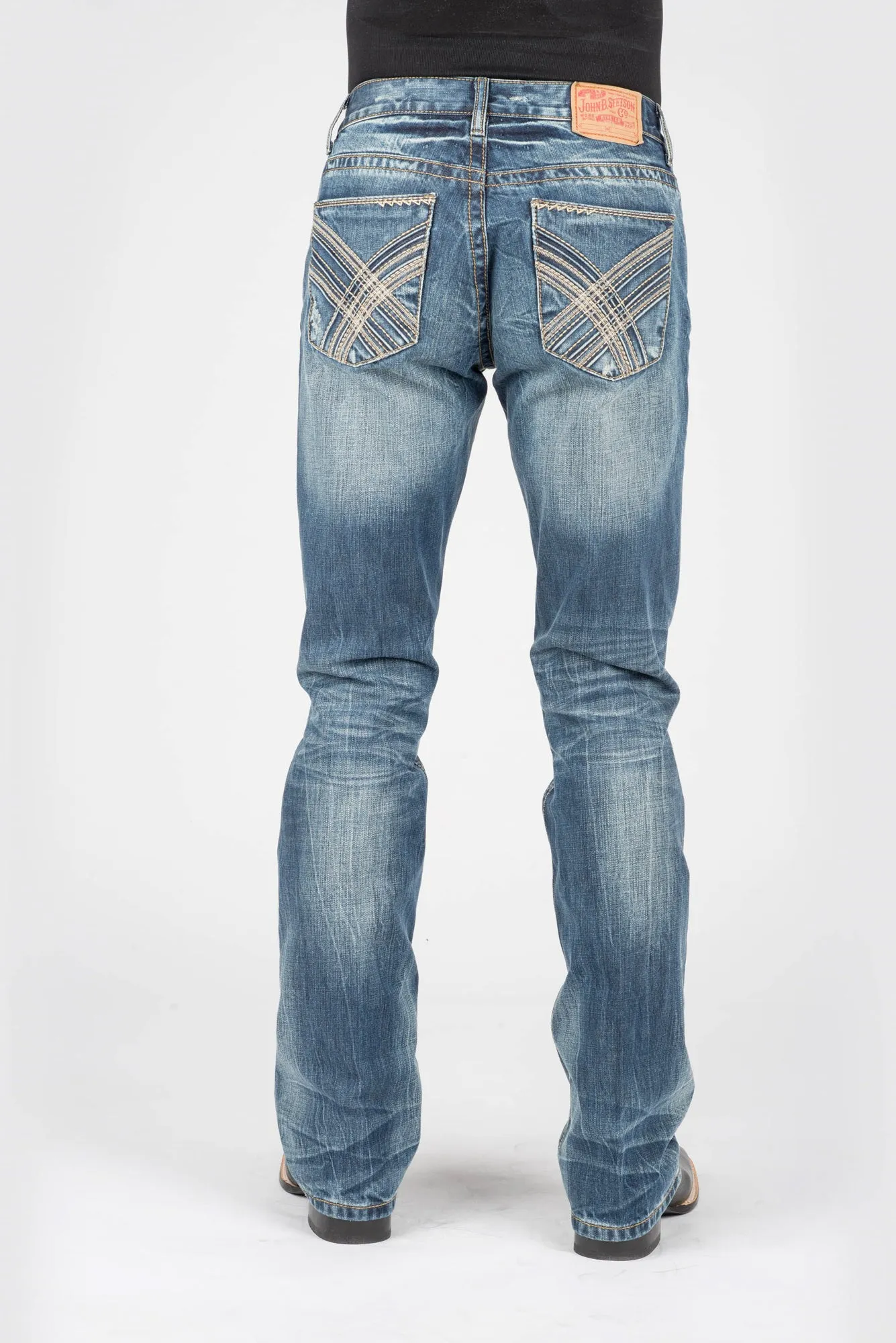 Stetson Mens 1014 Rocks Fit Curved X Blue 100% Cotton Jeans Daily Driven Rainy Day Chill Outfit Nature Lover