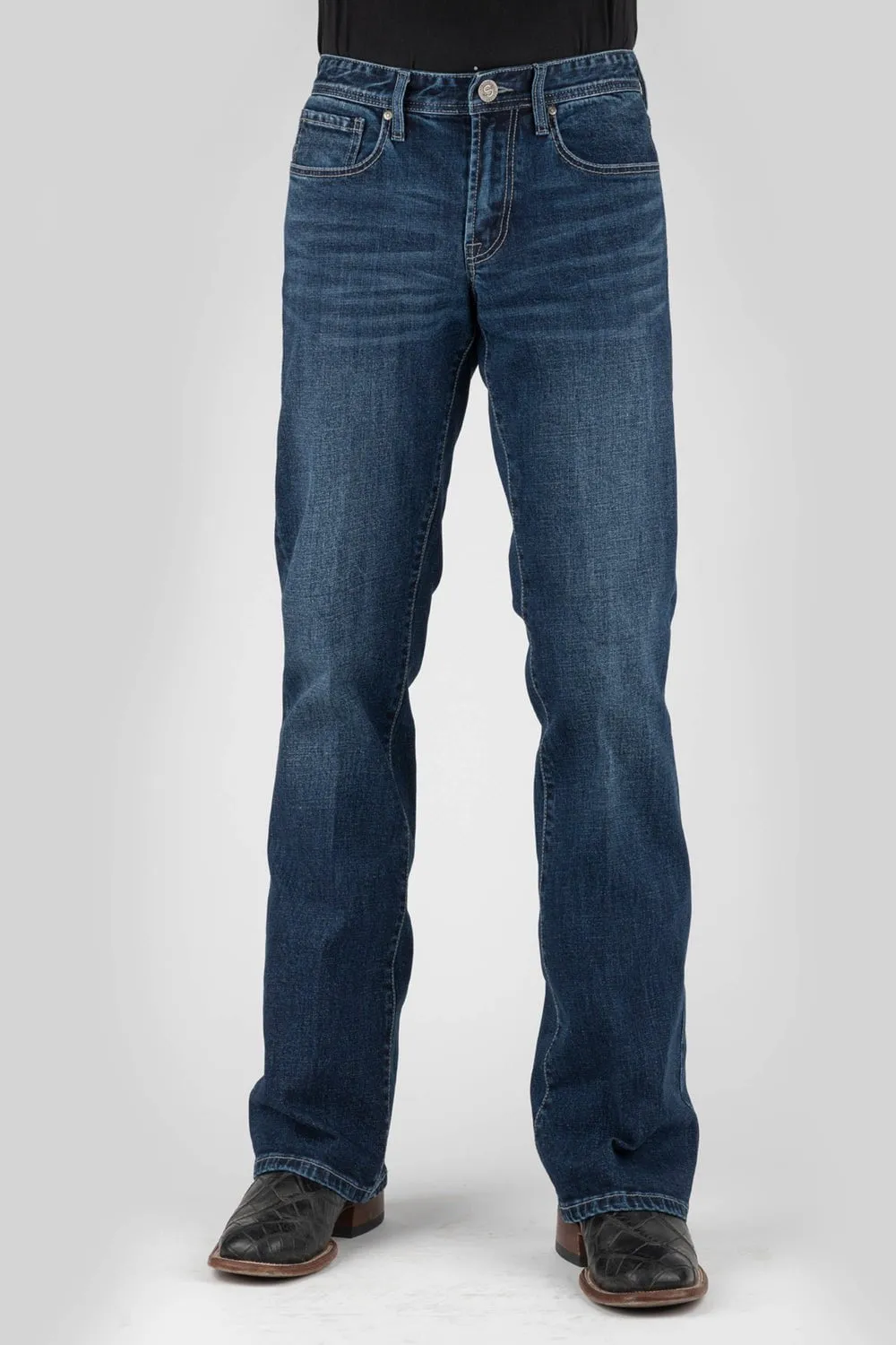 Everyday Eco Friendly Earthy Stetson Mens 1015 Double X Rocker Blue Cotton Blend Jeans