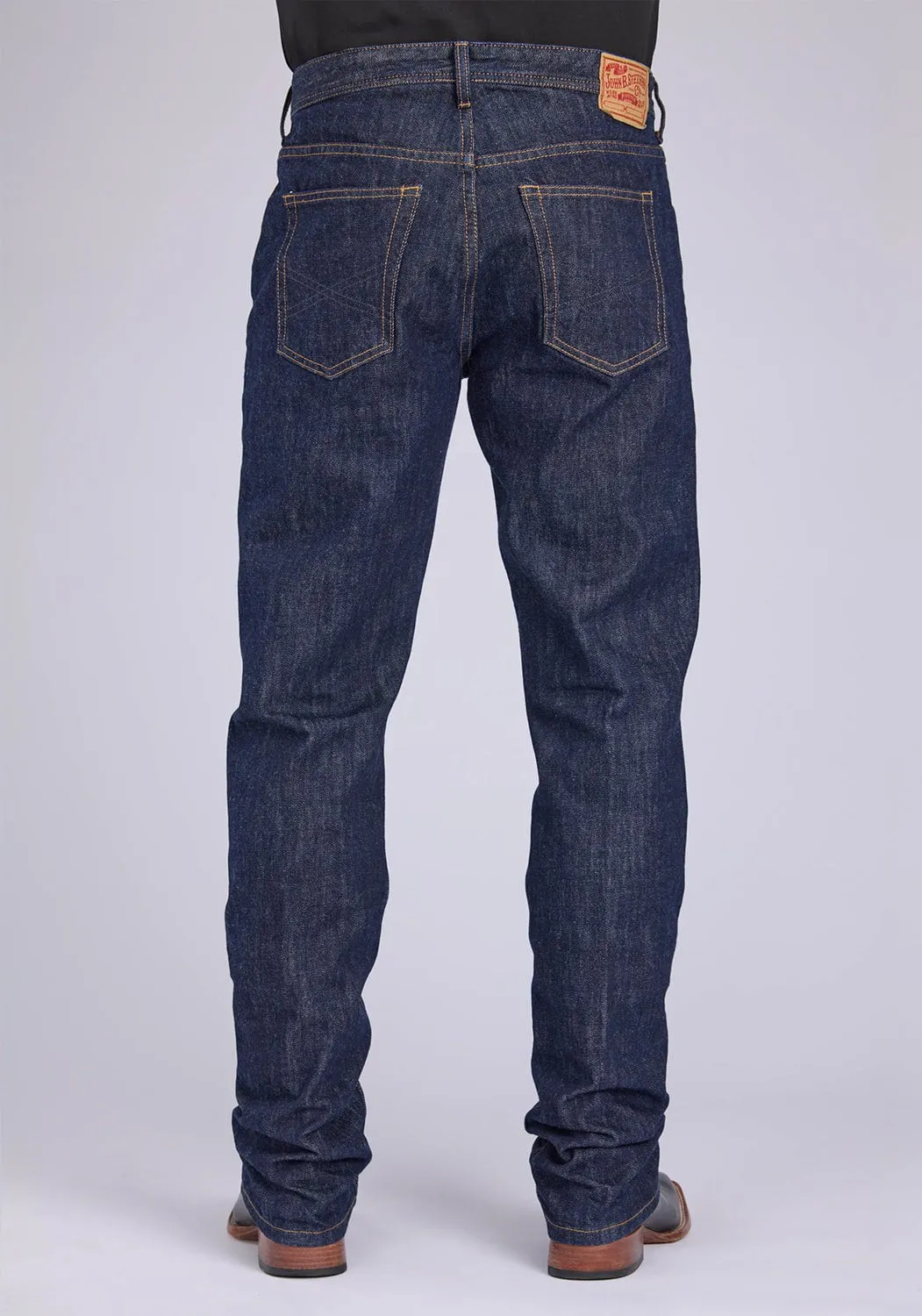 Stetson Mens 1210 Straight Fit X Blue 100% Cotton Jeans Date Night Daily Wear