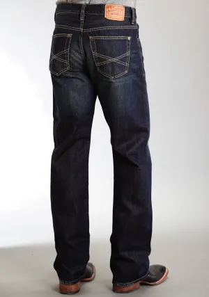 Stetson Mens 1312 Destructed Double Needle X Blue 100% Cotton Jeans Slim Look Stetson Mens 1312 Destructed Double Needle X Blue 100% Cotton Jeans Weather Friendly Street Inspired