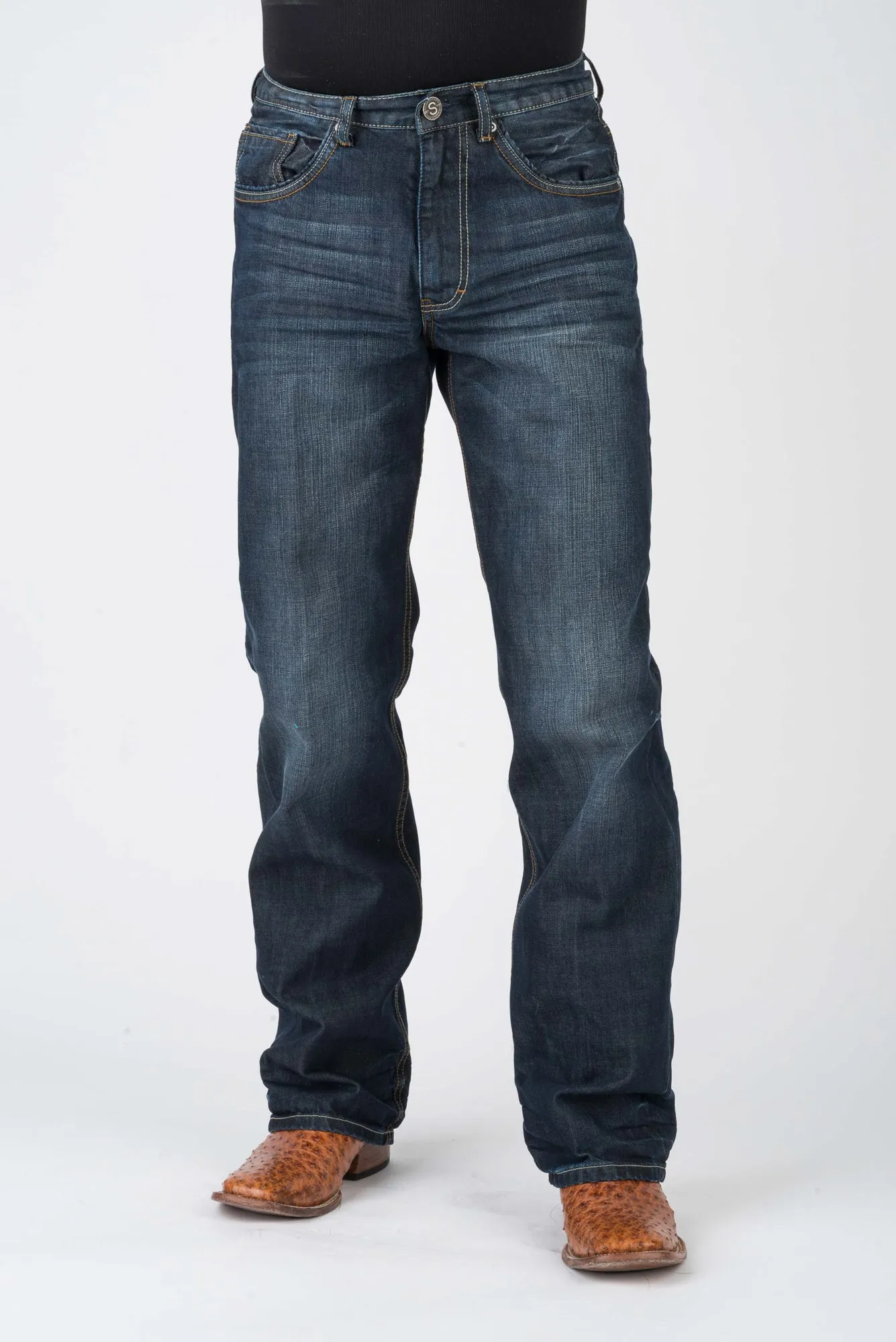 Slim Sunny Vibes Festival Outfit Stetson Mens 1312 Fit Pieced Back Blue 100% Cotton Jeans