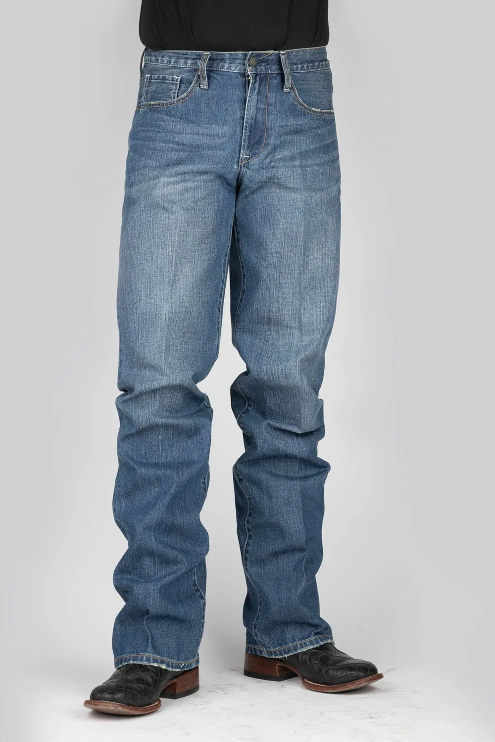 Stetson Mens 1312 Modern Fit W Blue 100% Cotton Jeans Anytime Wear comfortable length