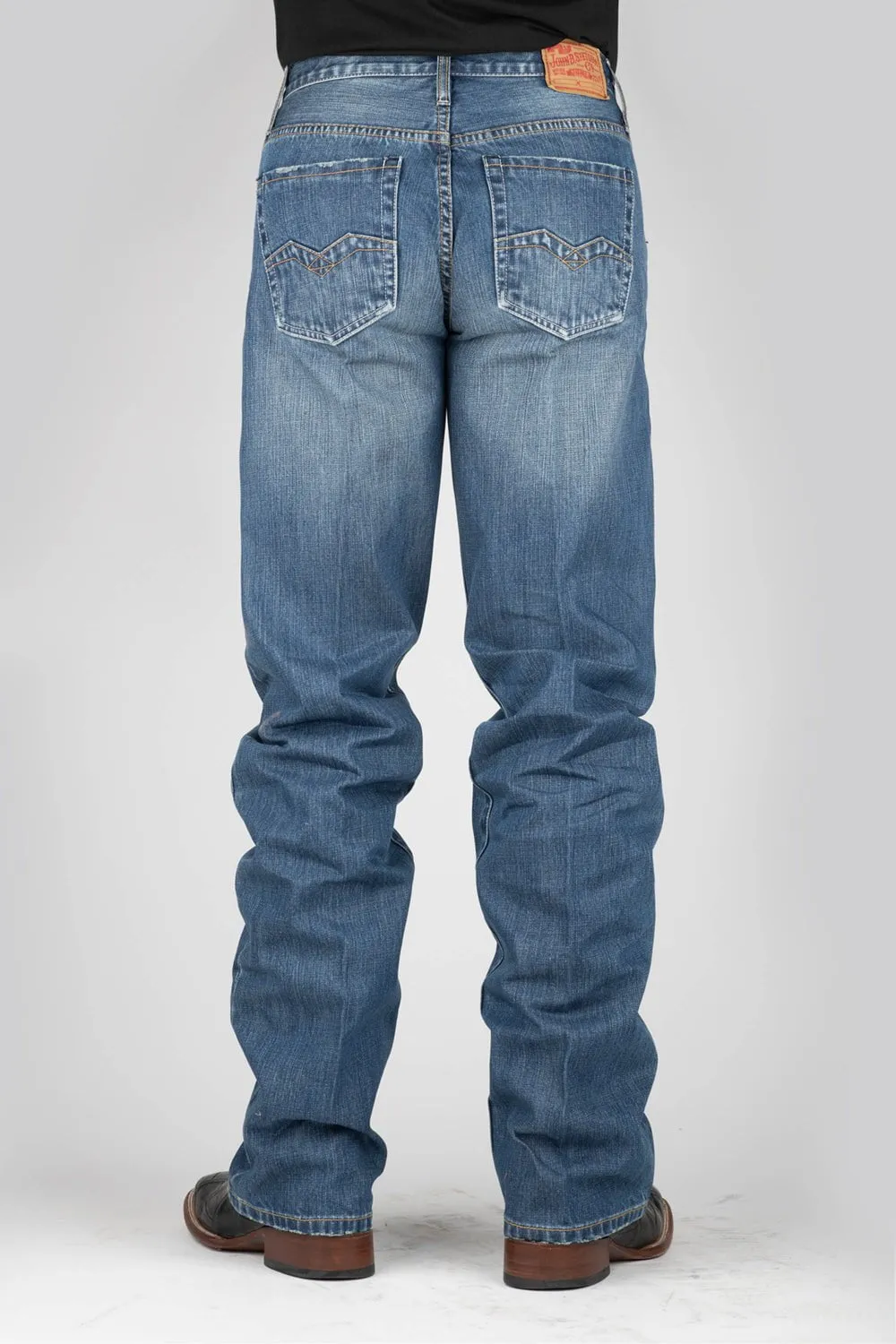 Stetson Mens 1312 Modern Fit W Blue 100% Cotton Jeans No Gap Waistband