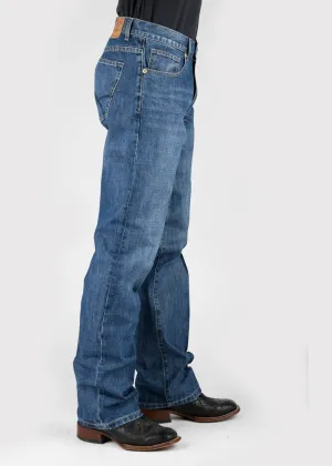 Stetson Mens 1312 Modern Seams Back Blue 100% Cotton Jeans Fade Look Office Wear Modern Stetson Mens 1312 Modern Seams Back Blue 100% Cotton Jeans