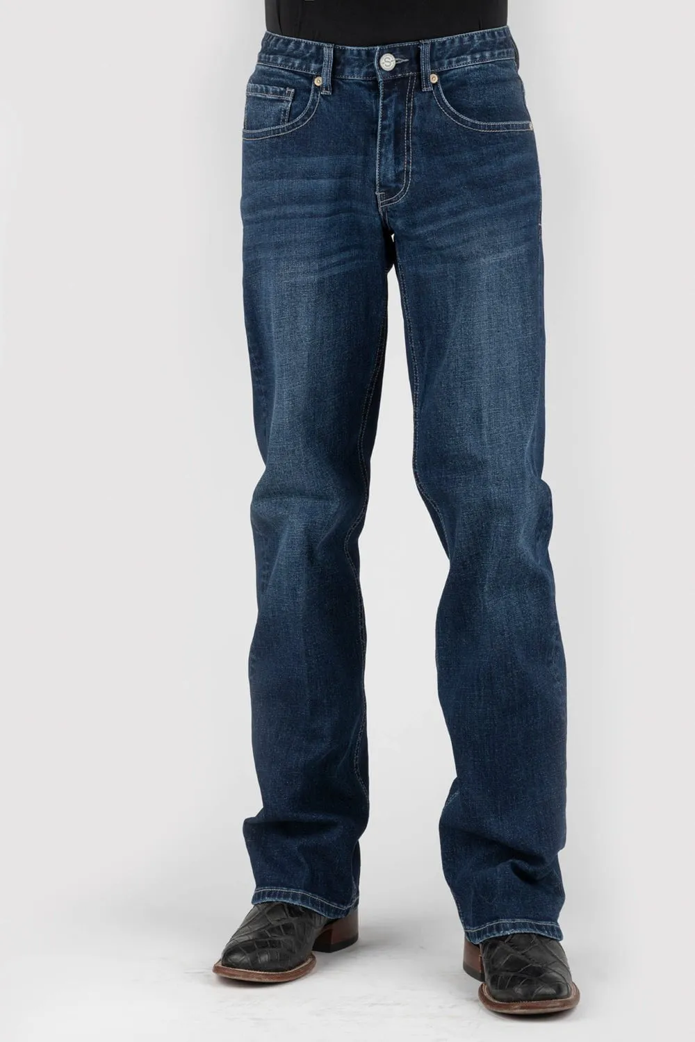Simple Choice Stetson Mens 1313 Modern Double X Blue Cotton Blend Jeans