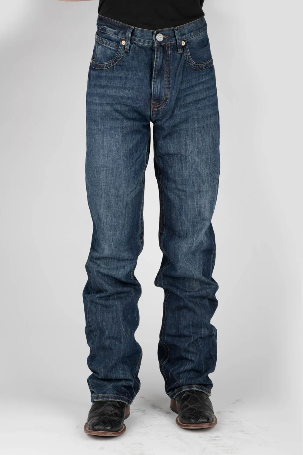 Minimalist Styling Stetson Mens 1520 Fit Blue 100% Cotton Jeans