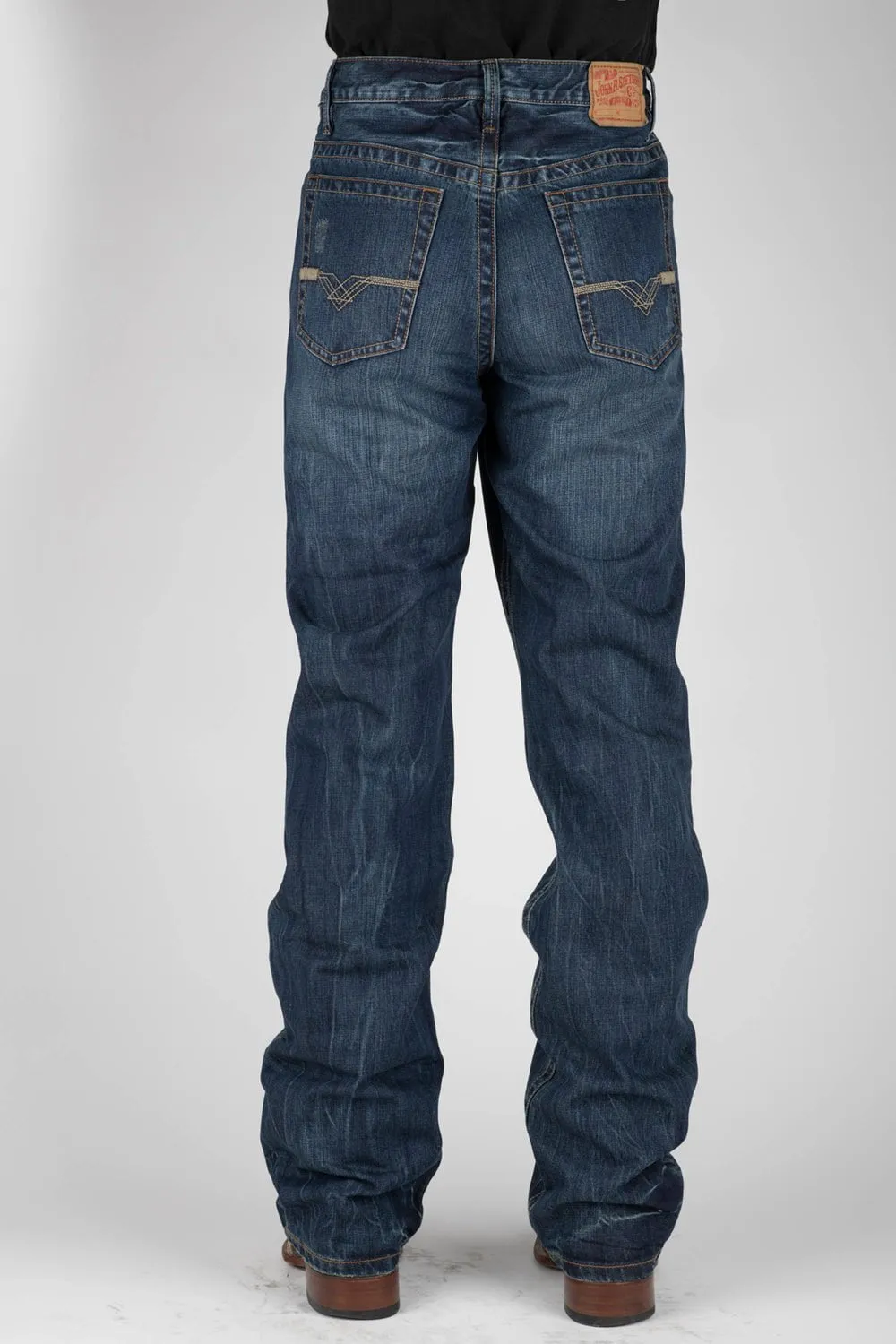 Odor Control Treatment Stetson Mens 1520 Fit Blue 100% Cotton Jeans