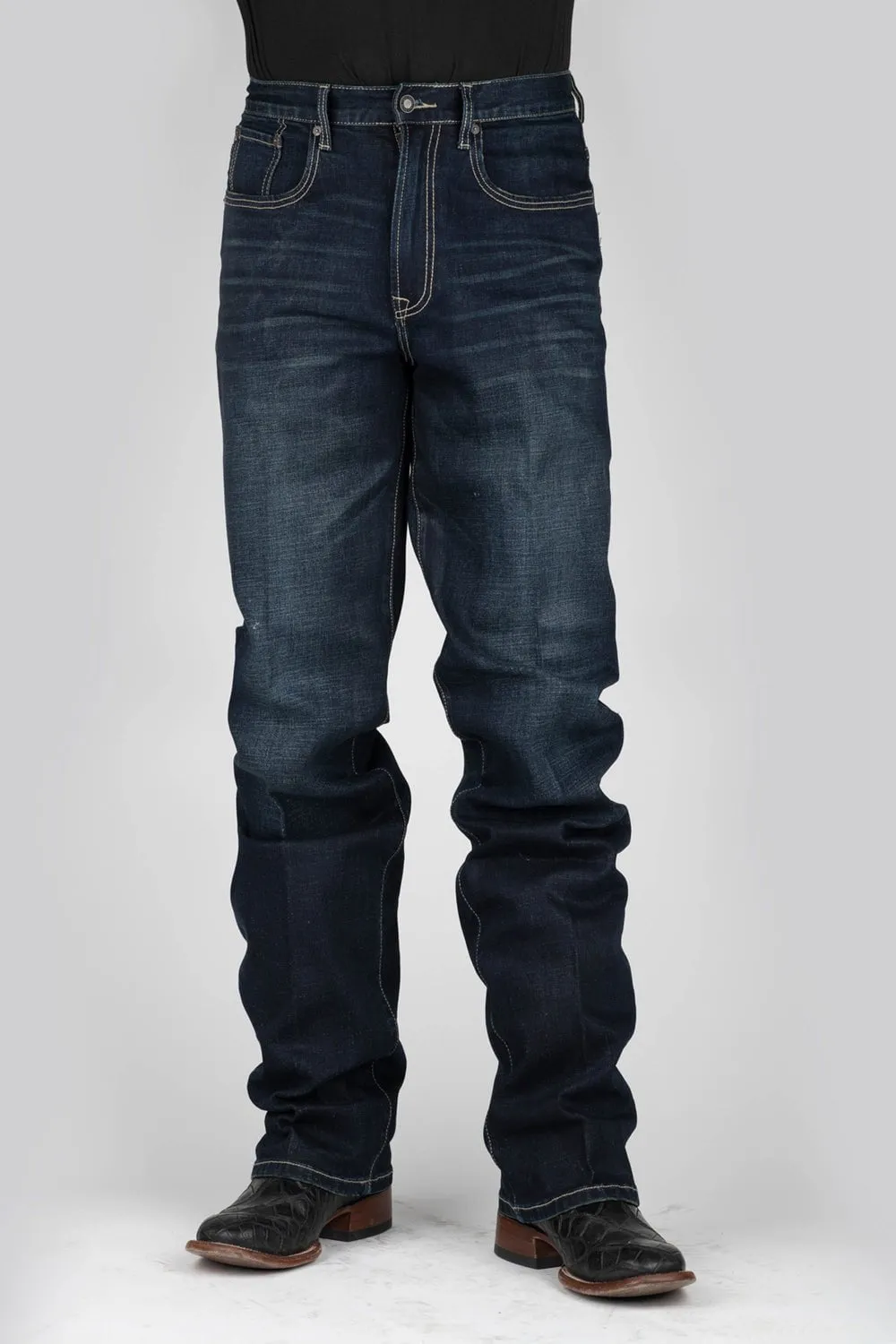 Daytime Look Stetson Mens 1521 Fit Blue Cotton Blend Jeans