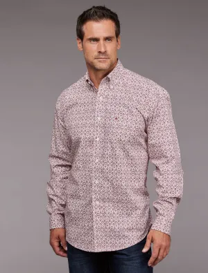 Stetson Mens 2036 Vintage Wine 100% Cotton 1 Pkt L/S Shirt color block Stetson Mens 2036 Vintage Wine 100% Cotton 1 Pkt L/S Shirt Everyday Wear