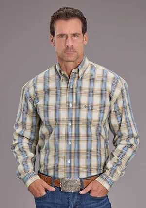 Stetson Mens 2514 Cinnabar Plaid Brown 100% Cotton 1 Pkt L/S Shirt Quick-Dry Stetson Mens 2514 Cinnabar Plaid Brown 100% Cotton 1 Pkt L/S Shirt Airflow Ventilation System