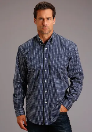 Stetson Mens Blue 100% Cotton Polaris Geo BD L/S 1 Pocket Shirt Pre Shrunk Material Non Irritating Tags Stetson Mens Blue 100% Cotton Polaris Geo BD L/S 1 Pocket Shirt