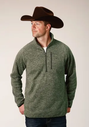 Stetson Mens Green Polyester Bonded Knit Sweater Chill Layer Stetson Mens Green Polyester Bonded Knit Sweater Vintage Style Tagless label