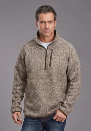 Stetson Mens Heather Herringbone Brown 100% Polyester Pullover Sweater Office-Ready Stetson Mens Heather Herringbone Brown 100% Polyester Pullover Sweater Dynamic Design