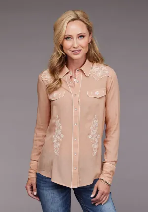 Stetson Womens 2097 Western Pink 100% Rayon L/S Blouse Pima Cotton Stetson Womens 2097 Western Pink 100% Rayon L/S Blouse High-Quality Material