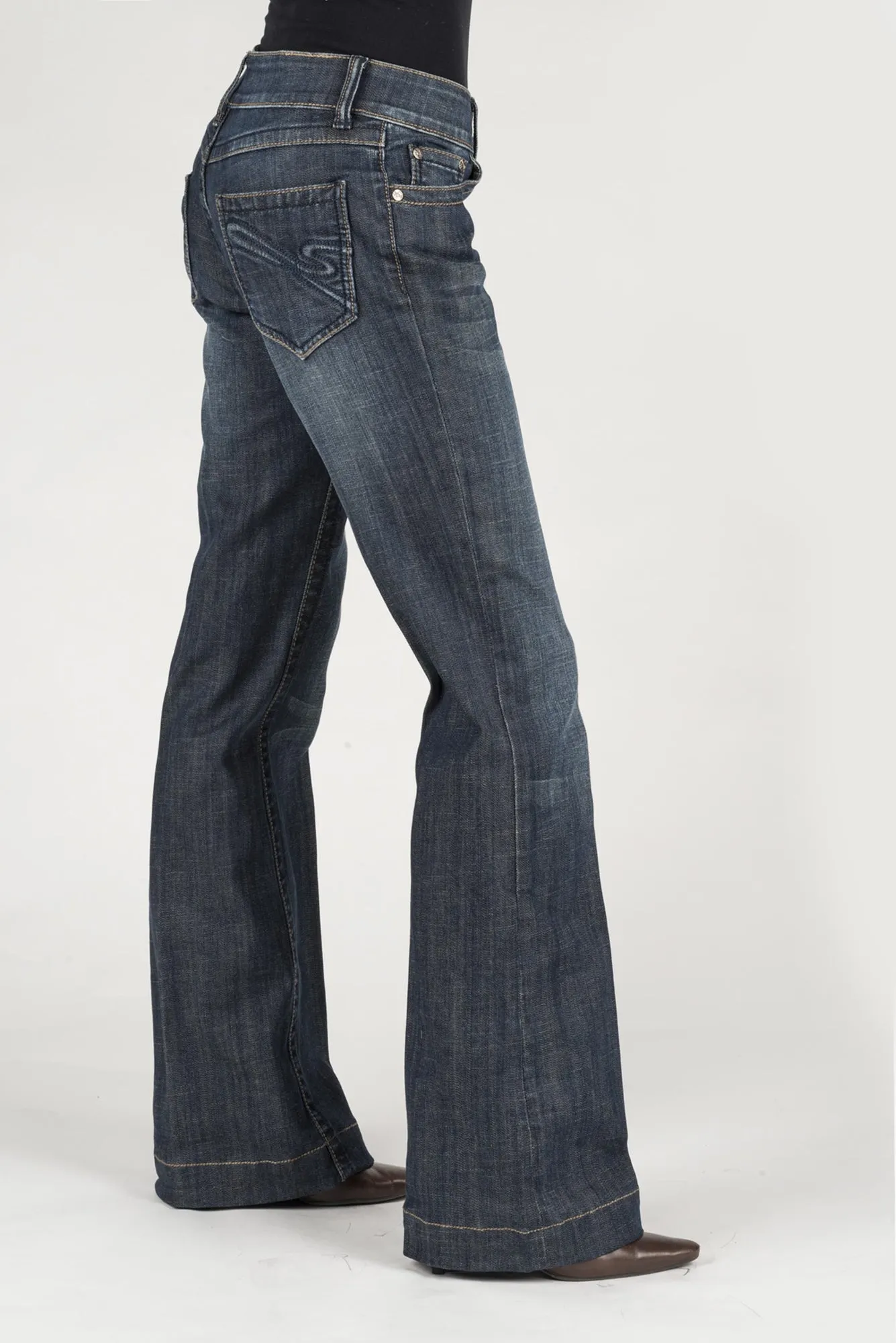 Stetson Womens 214 Fit S Trouser Blue Cotton Blend Jeans Daily Attire
