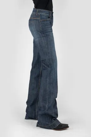 Stetson Womens 214 Inset Back Pocket Blue Cotton Blend Jeans Motion Ready Stetson Womens 214 Inset Back Pocket Blue Cotton Blend Jeans Relaxed Thigh Cut Trend Setter Chill Outfit Student Outfit