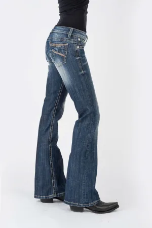 Stetson Womens 816 Classic Plain Pocket Blue Cotton Blend Jeans Smooth Outline Stetson Womens 816 Classic Plain Pocket Blue Cotton Blend Jeans City Walk Smart Casual