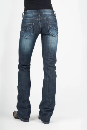 Stetson Womens 818 Fit S Back Pocket Blue Cotton Blend Jeans Natural Fit Simple Touch Stetson Womens 818 Fit S Back Pocket Blue Cotton Blend Jeans
