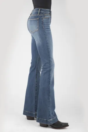 Stetson Womens 921 High Waist Plain Back Blue Cotton Blend Jeans Versatile Style Stetson Womens 921 High Waist Plain Back Blue Cotton Blend Jeans Daytime Look