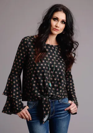 Stetson Womens Black Rayon/Nylon Horse Polkadot L/S Blouse Street Vision Stetson Womens Black Rayon/Nylon Horse Polkadot L/S Blouse Perfect Match Sandblasted Finish