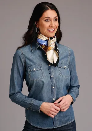 Stetson Womens Blue 100% Cotton Boyfriend Fit L/S Denim Shirt Outfit Basic Stetson Womens Blue 100% Cotton Boyfriend Fit L/S Denim Shirt Chill Vibes