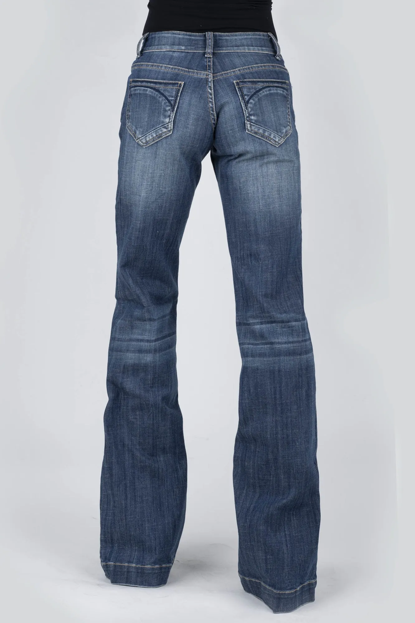 Formal Adult Fashion Stylish Casual Evening Stroll Stetson Womens Blue Cotton Blend 214 Diangle Pieced Jeans