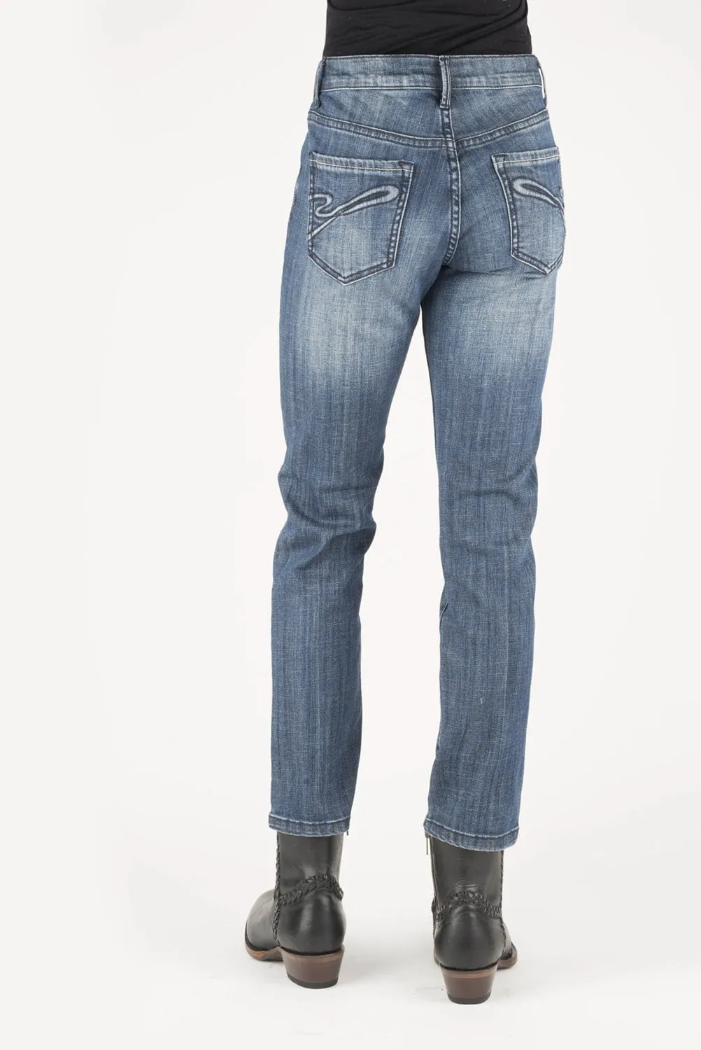 Foundation Wear Slim Family Style Daily Wear Stetson Womens Blue Cotton Blend 612 Boyfriend S Jeans