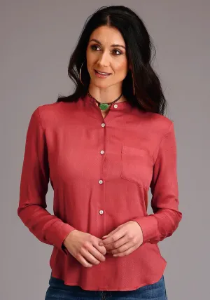 Stetson Womens Cinnamon Rayon/Nylon Herringbone L/S Blouse Daywear Ready Common Wear Stetson Womens Cinnamon Rayon/Nylon Herringbone L/S Blouse