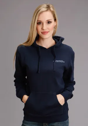 Stetson Womens Hankerchief Print Navy Cotton Blend Hoodie Trendy Design Stetson Womens Hankerchief Print Navy Cotton Blend Hoodie Bold Casual Friday Vibrant Bold Look Street Fashion