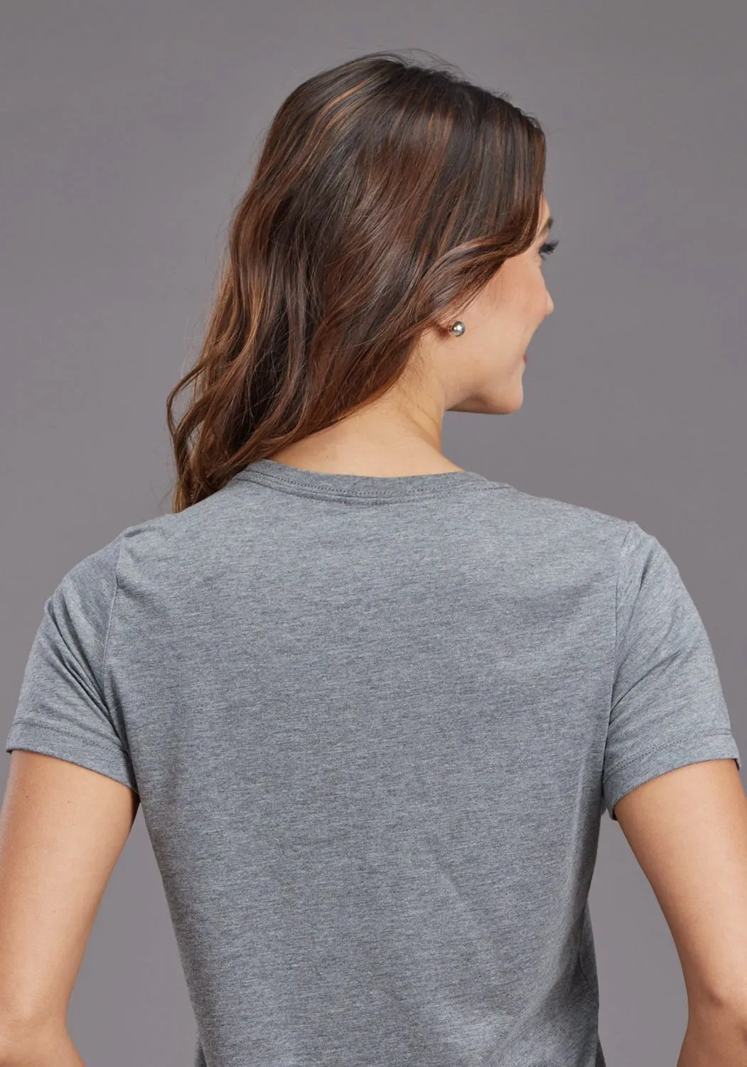 Day-To-Night Wear Casual Design Stetson Womens Heritage Aztec Grey Cotton Blend S/S T-Shirt
