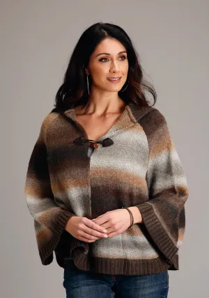 Stetson Womens Multi Stripe Ombre Multi-Color Wool Blend Poncho Airy Touch Stetson Womens Multi Stripe Ombre Multi-Color Wool Blend Poncho Timeless Appeal