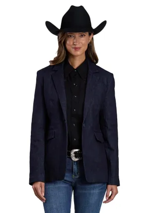 Stetson Womens Notch Collar Blue Cotton Blend Blazer Soft Mood General Option Light material Stetson Womens Notch Collar Blue Cotton Blend Blazer