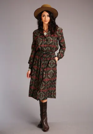 Stetson Womens Southwest Blanket Brown 100% Rayon L/S Dress Street Charm Stetson Womens Southwest Blanket Brown 100% Rayon L/S Dress Trendy Sunny Vibes