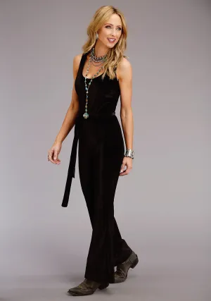 Stetson Womens Tank Top Velvet Black Poly/Spandex Jumpsuit Lifetime Fit Functional Style Stetson Womens Tank Top Velvet Black Poly/Spandex Jumpsuit