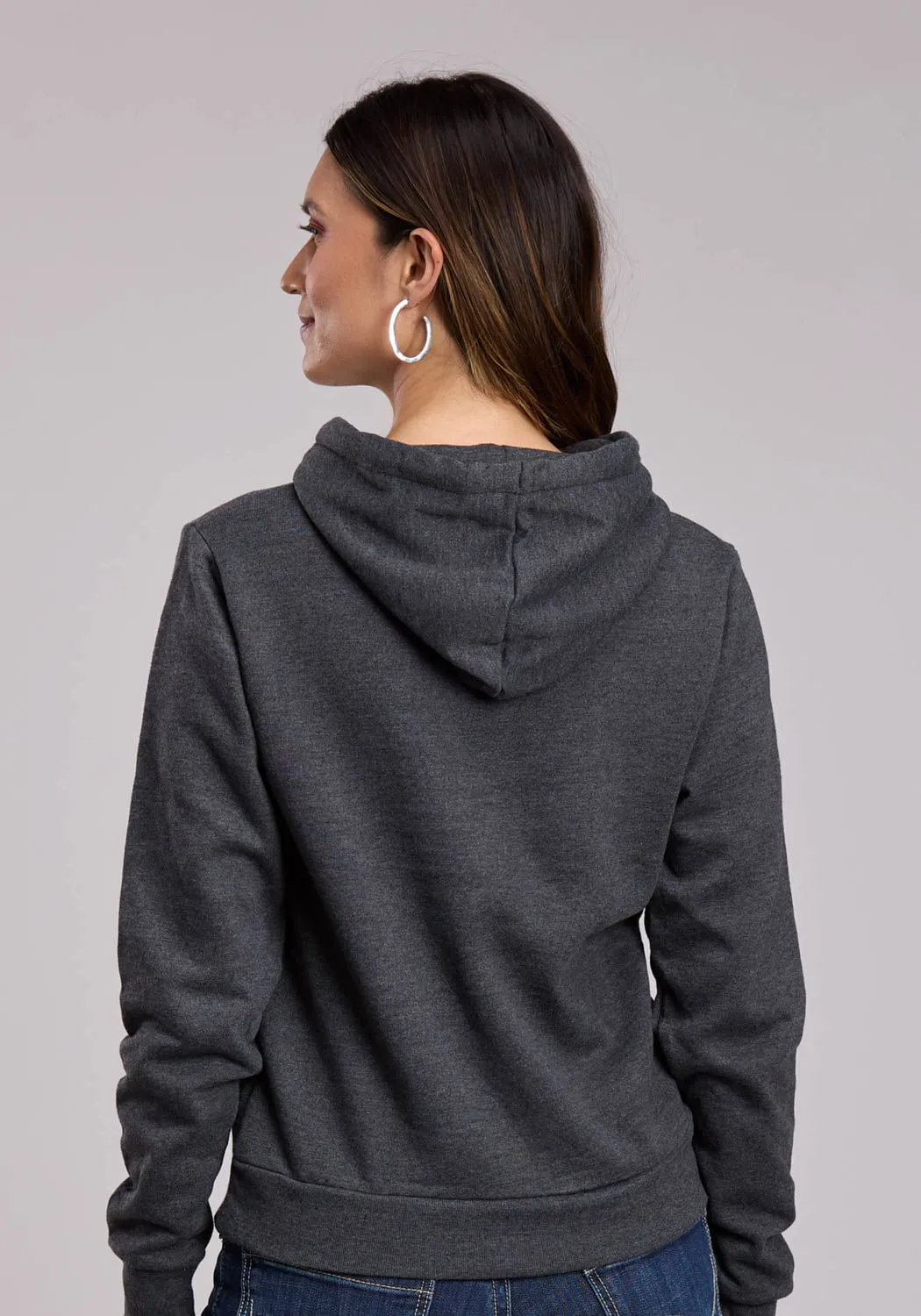 Stetson Womens USA Western Wear Black Cotton Blend Hoodie Breathable Weekend Warrior Travel Outfit