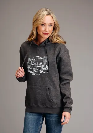 Stetson Womens Way Out West Grey Cotton Blend Hoodie No Rules Fit Layer Stetson Womens Way Out West Grey Cotton Blend Hoodie