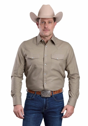 Stetson Mens 2768 Soft Oxford Dusty Olive 100% Cotton L/S Shirt stylish outfits Stetson Mens 2768 Soft Oxford Dusty Olive 100% Cotton L/S Shirt Premium Pima Cotton Urban Comfort