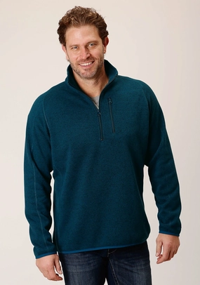 Stetson Mens Bonded Sweater Knit Blue 100% Polyester Pullover Timeless Fashion Stetson Mens Bonded Sweater Knit Blue 100% Polyester Pullover Unisex style