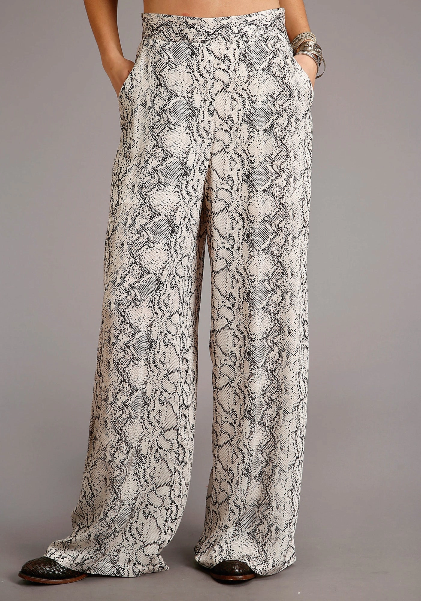 Stetson Womens Snake Skin Rayon/Nylon Herringbone Trousers Timeless Feel