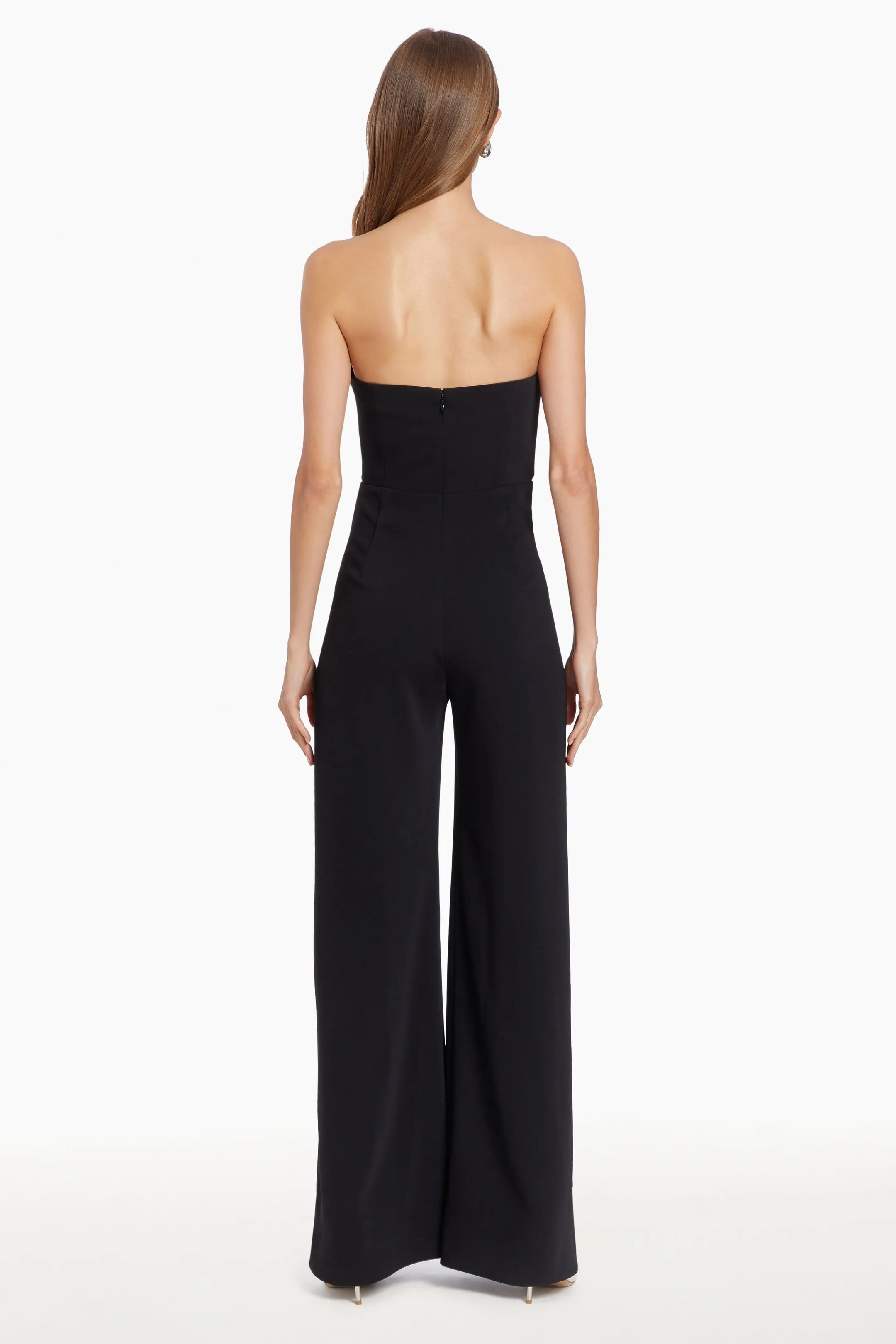 Chilly Day Wear Strapless Puzzle Jumpsuit in Black