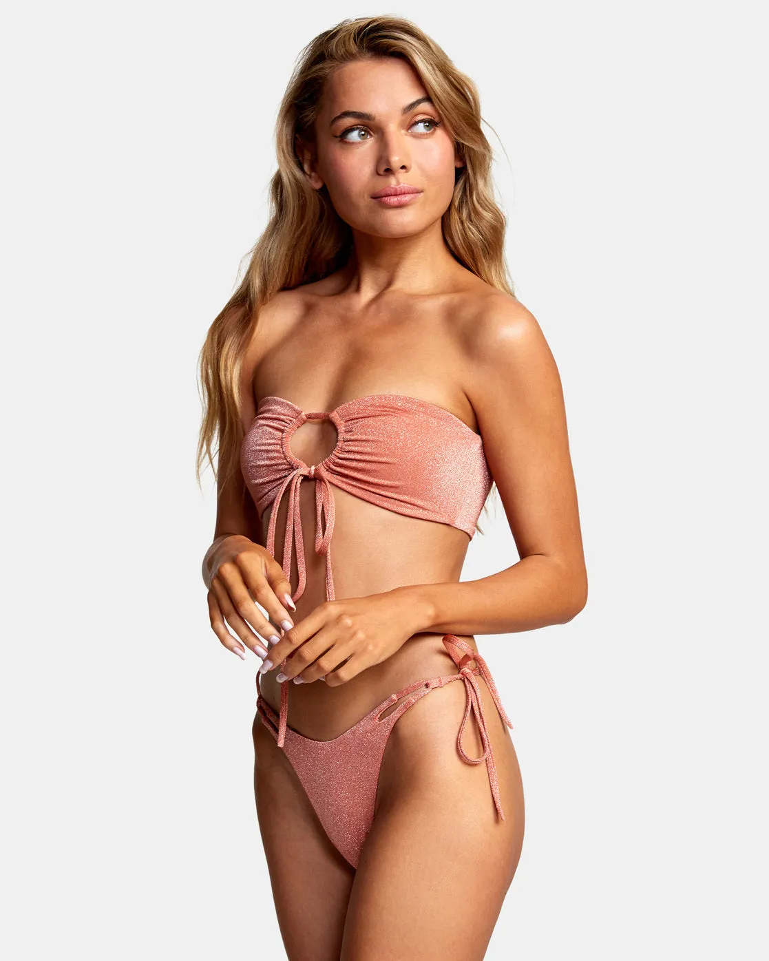 Strata Mid-Rise French Bikini Bottoms - Apricot