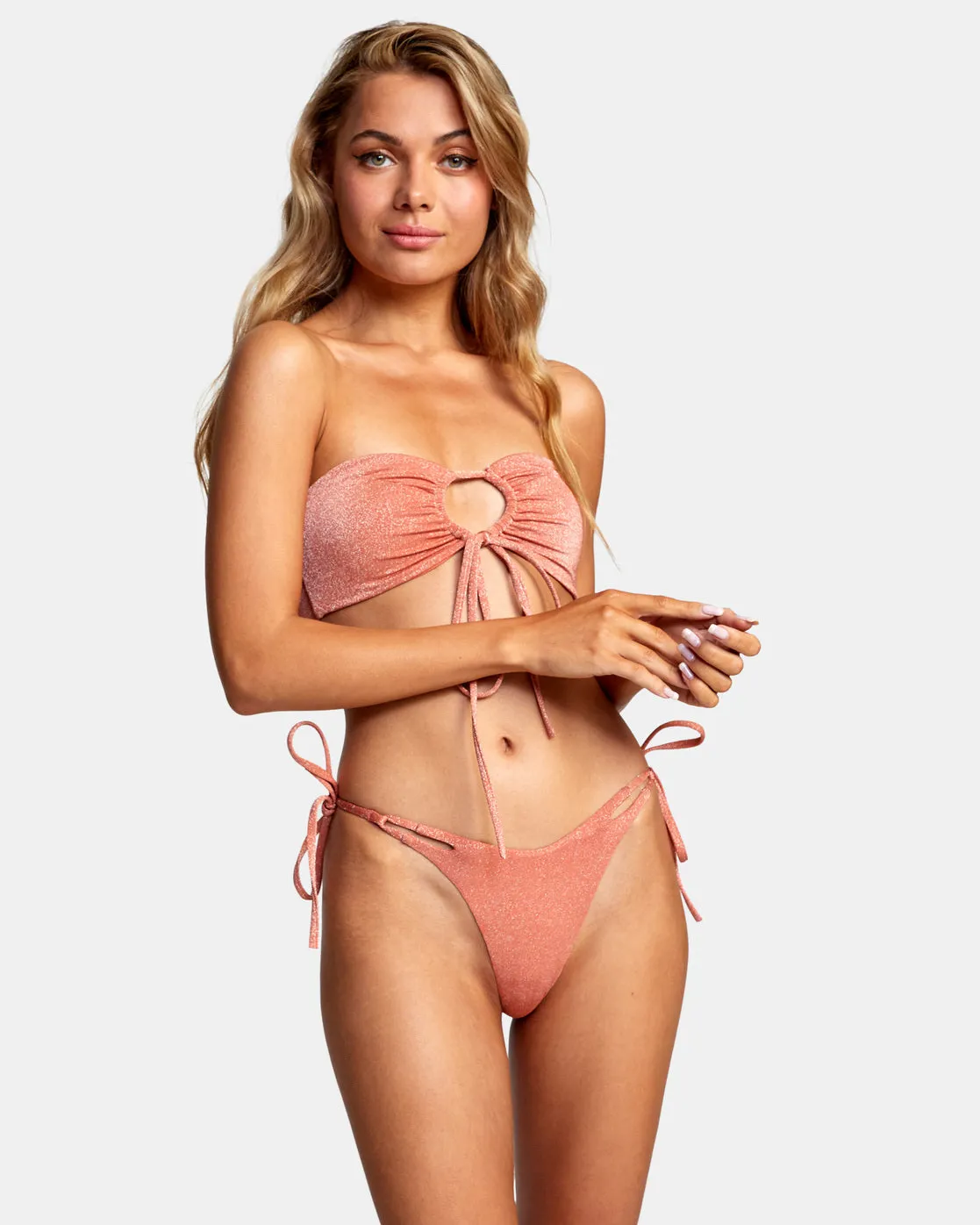 Strata Mid-Rise French Bikini Bottoms - Apricot