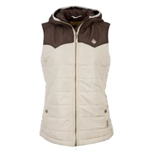 Street Appeal STS Ranchwear Womens Rowan Cream/Brown 100% Polyester Softshell Vest Soft Road Trip Youth Style Neutral Tones STS Ranchwear Womens Rowan Cream/Brown 100% Polyester Softshell Vest