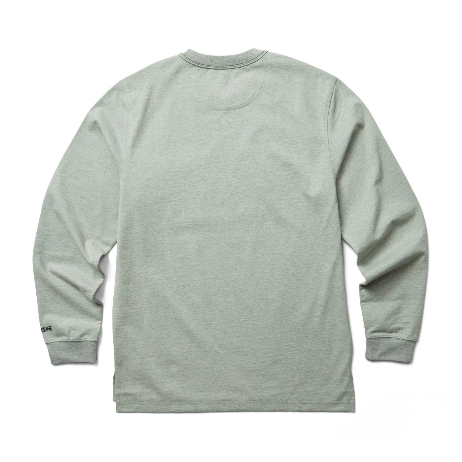 Wolverine Mens Lt Gray Heather 100% Cotton L/S Guardian Tee Reinforced Buttonholes