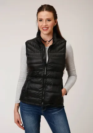Street Inspired Roper Womens Parachute Down Fill Black 100% Nylon Softshell Vest Must Have Wear Neutral Base Roper Womens Parachute Down Fill Black 100% Nylon Softshell Vest