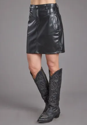 Street Layer Stetson Womens Front Back Yokes Black Faux Leather Skirt Stetson Womens Front Back Yokes Black Faux Leather Skirt Morning Stroll Evening Stroll Trend Setter Minimal Aesthetic
