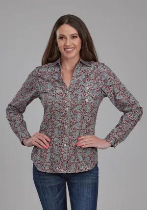 Street Style Roper Womens 2154 Orchard Paisley Multi-Color 100% Cotton Btn L/S Shirt Organic Cotton Team Building Roper Womens 2154 Orchard Paisley Multi-Color 100% Cotton Btn L/S Shirt