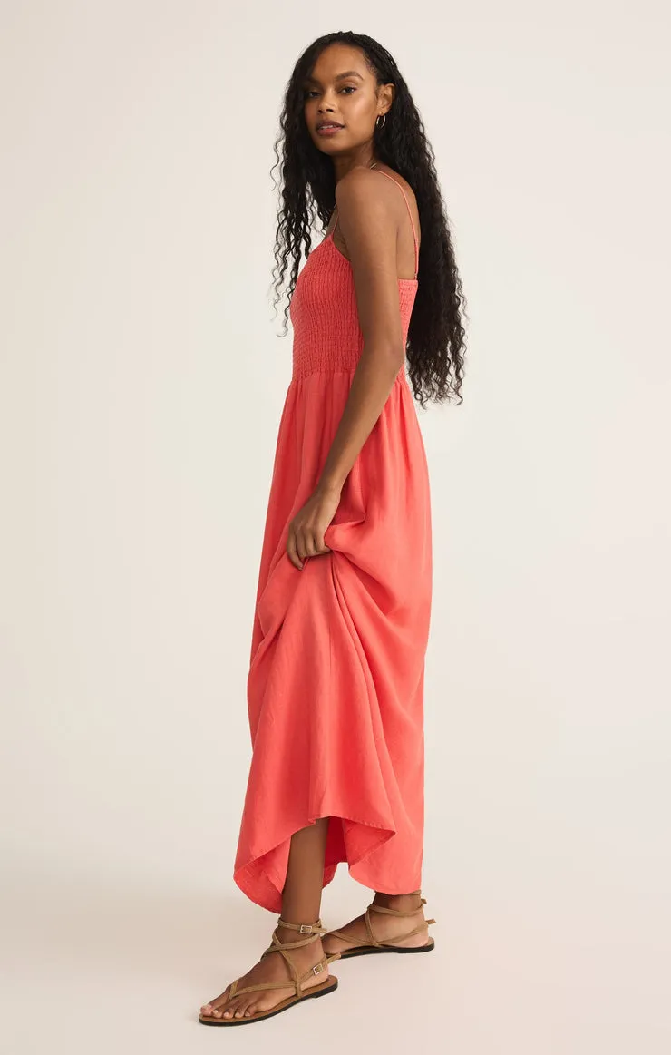 BAYSIDE LINEN MAXI DRESS Soft Finish