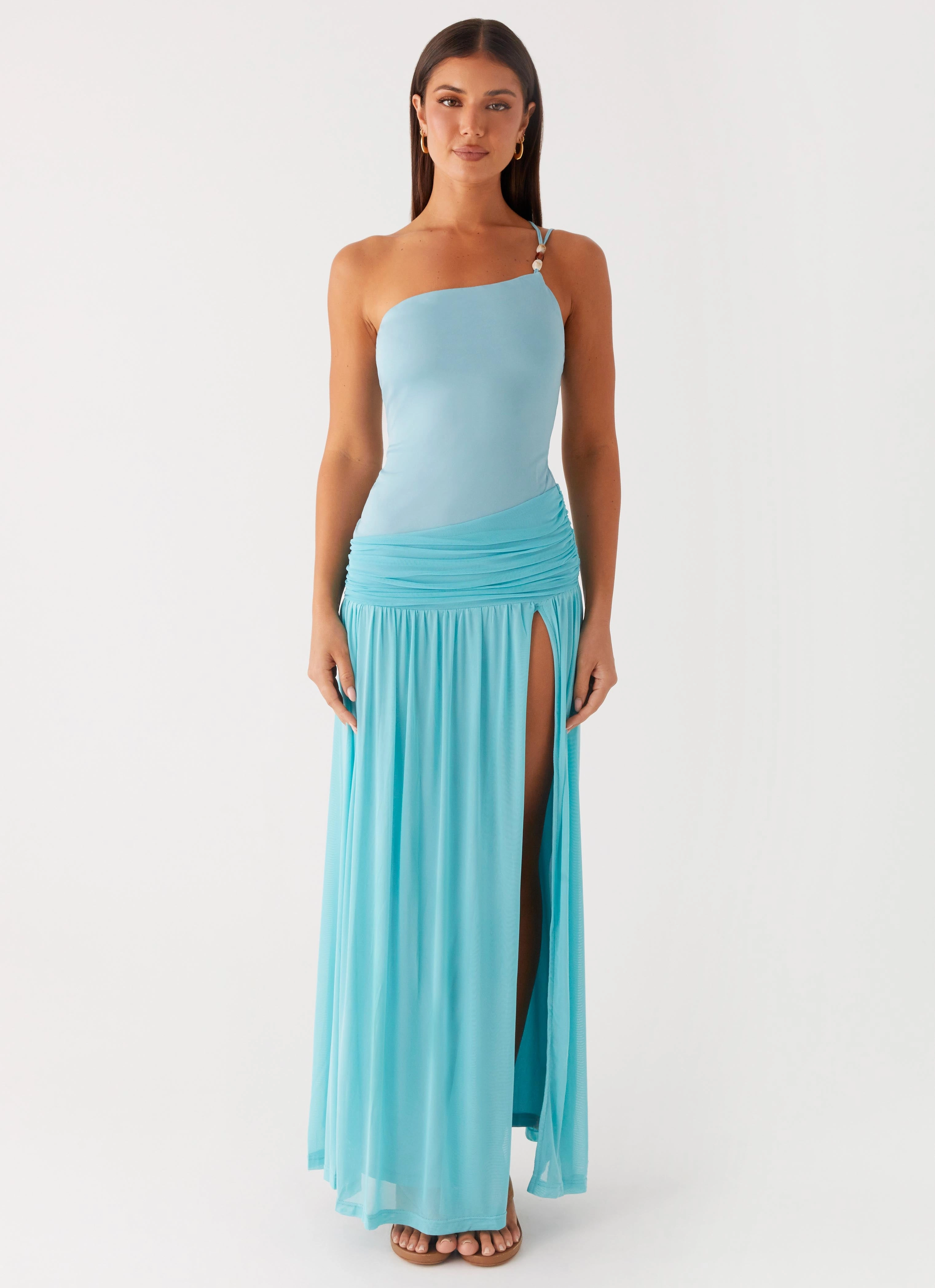 Aurelia Maxi Dress - Aqua Soft Wear Bold Touch