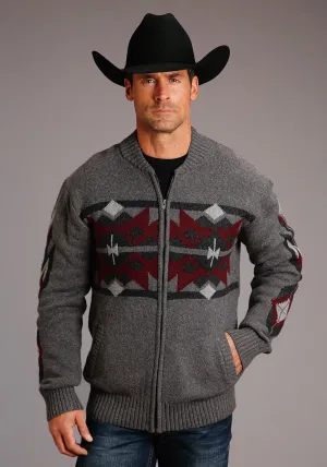 Striped style Stetson Mens Grey/Red Cotton/Wool Aztec Pattern Cardigan Stetson Mens Grey/Red Cotton/Wool Aztec Pattern Cardigan Job Interview